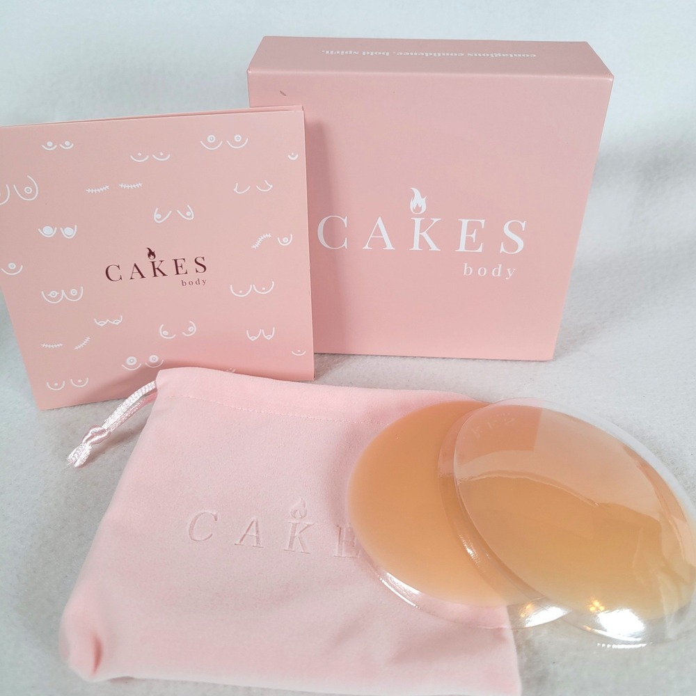 CAKES Body Womens Nipple Covers Non-Adhesive Grippy Size Itty Bitty Honey
